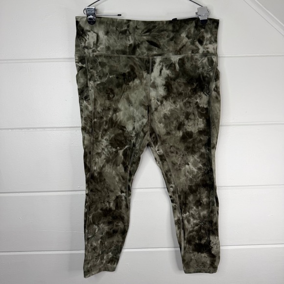 lululemon athletica Pants - Lululemon Align High Rise Pant Leggings w Pockets Plus Size 18 Green Tie Dye